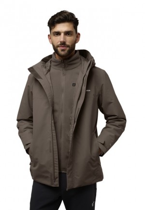 Jack Wolfskin Altenberg 3in1 Jassen Heren Koffie | 17549587