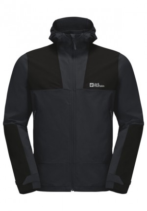 Jack Wolfskin Andur Softshell Jas Heren Zwart | 97036340