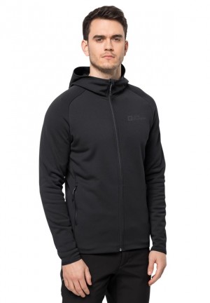 Jack Wolfskin Baiselberg Hooded Fz Fleece Jassen Heren Zwart | 18671526