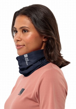 Jack Wolfskin Basic Nek Warmer Dames Donkerblauw | 47588602