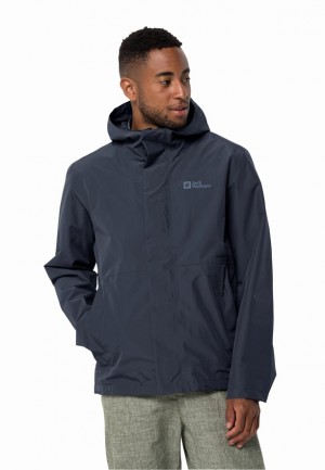 Jack Wolfskin Baydream Regenjassen Heren Donkerblauw | 96803763