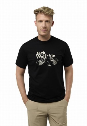 Jack Wolfskin Bergblick T-shirts Heren Zwart | 77949580