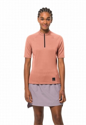 Jack Wolfskin Bike Commute Hz T-shirts Dames Roze | 86332327