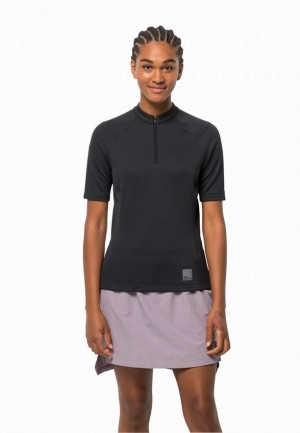 Jack Wolfskin Bike Commute Hz T-shirts Dames Zwart | 64698974