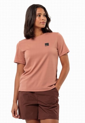 Jack Wolfskin Bike Commute T-shirts Dames Roze | 15284431