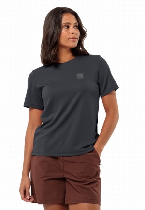 Jack Wolfskin Bike Commute T-shirts Dames Zwart | 48815345