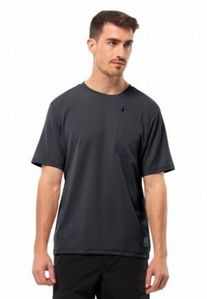 Jack Wolfskin Bike Commute T-shirts Heren Zwart | 65149611