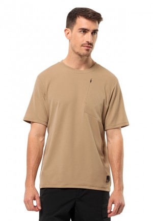 Jack Wolfskin Bike Commute T-shirts Heren Bruin | 91863449