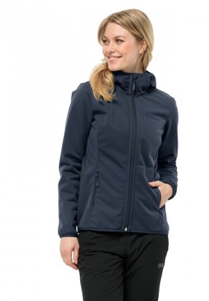 Jack Wolfskin Bornberg Hoody Jassen Dames Donkerblauw | 16216485