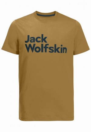 Jack Wolfskin Brand T-shirts Heren Geel | 85437111