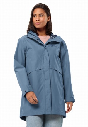 Jack Wolfskin Cape West Regenjassen Dames Blauw | 95957885