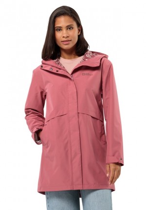 Jack Wolfskin Cape West Regenjassen Dames Roze | 34927334