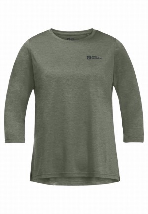Jack Wolfskin Crosstrail 3/4 T-shirts Dames Grijs | 33650878