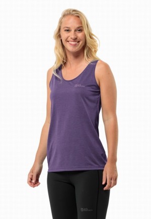 Jack Wolfskin Crosstrail Tanktop Dames Paars | 82225953