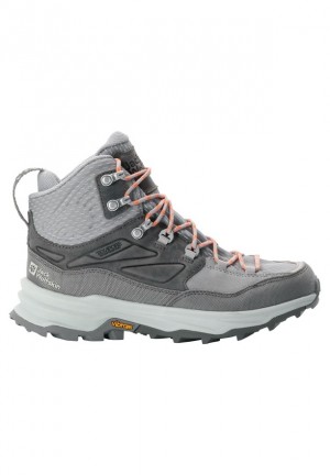 Jack Wolfskin Cyrox Texapore Mid Wandelschoenen Dames Grijs | 93254202