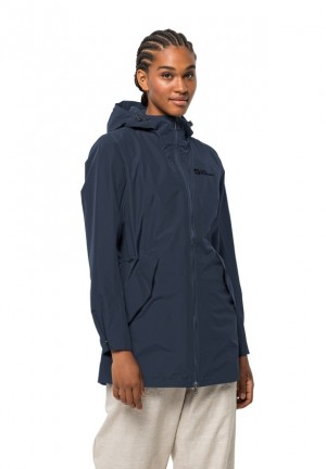 Jack Wolfskin Dakar Regenjassen Dames Donkerblauw | 22168605