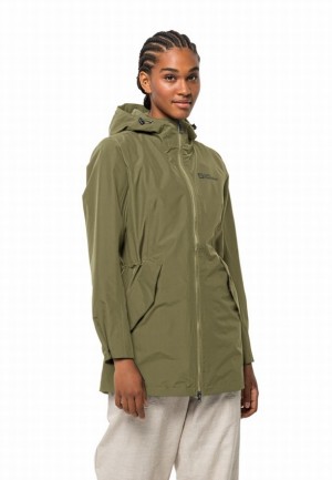 Jack Wolfskin Dakar Regenjassen Dames Olijfgroen | 67338699