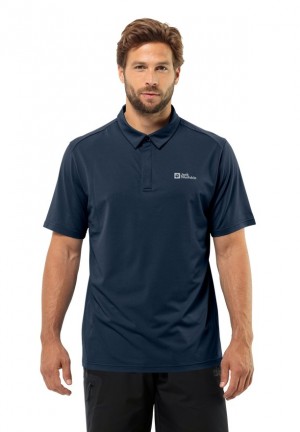 Jack Wolfskin Delgami Poloshirt Heren Donkerblauw | 53964241