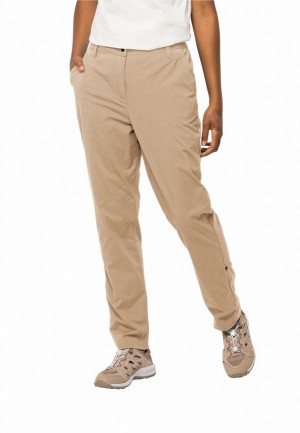 Jack Wolfskin Desert Roll Up Broek Dames Khaki | 59201764