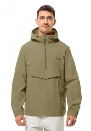 Jack Wolfskin Desert Wind Overhead Jassen Heren Olijfgroen | 68409336