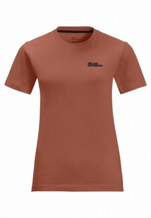 Jack Wolfskin Essential T-shirts Dames Rood | 78891698