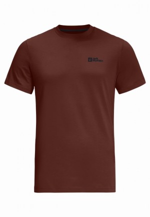 Jack Wolfskin Essential T-shirts Heren Rood | 47202600
