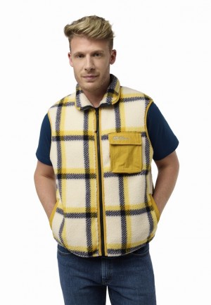 Jack Wolfskin Felslicht Check Vest Heren Geel | 63907344