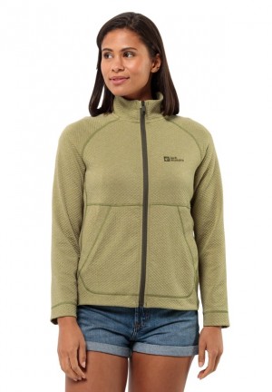 Jack Wolfskin Fernweh Fleece Jassen Dames Olijfgroen | 70530436