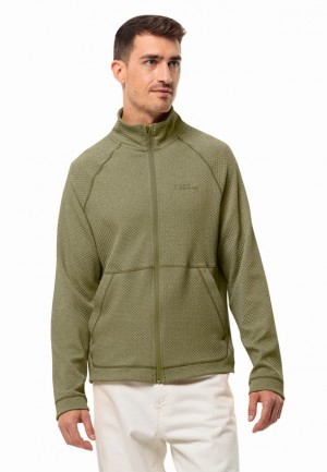 Jack Wolfskin Fernweh Fleece Jassen Heren Olijfgroen | 48413164
