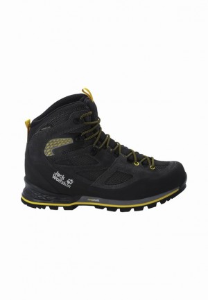 Jack Wolfskin Force Crest Texapore Mid Wandelschoenen Heren Zwart | 29060569