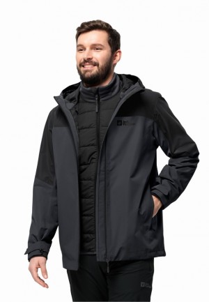 Jack Wolfskin Glaabach 3in1 Jassen Heren Zwart | 80459115