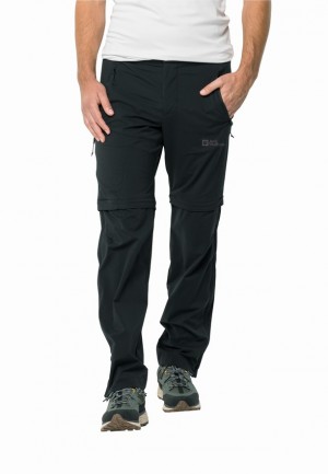 Jack Wolfskin Glastal Zip Away Wandelbroeken Heren Zwart | 62749296