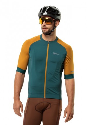 Jack Wolfskin Gravex Fz S/s T-shirts Heren Turquoise | 92771475