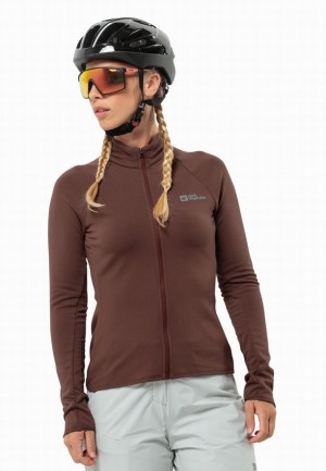 Jack Wolfskin Gravex Thermo Fz Fleece Jassen Dames Rood | 82989670