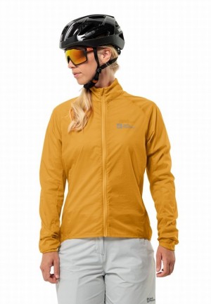 Jack Wolfskin Gravex Wind Softshell Jas Dames Geel | 15086119