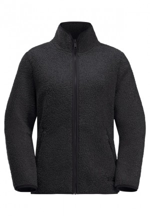 Jack Wolfskin High Curl Fleece Jassen Dames Zwart | 40657390