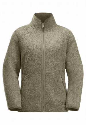 Jack Wolfskin High Curl Fleece Jassen Dames Olijfgroen | 18922693
