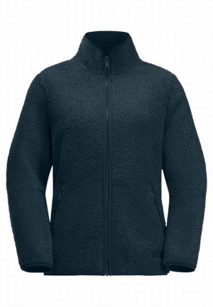 Jack Wolfskin High Curl Fleece Jassen Dames Donkerblauw | 20649363