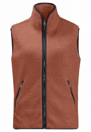 Jack Wolfskin High Curl Vest Dames Rood | 90901574