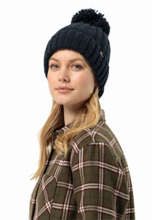 Jack Wolfskin Highloft Knit Muts Dames Donkerblauw | 13782634