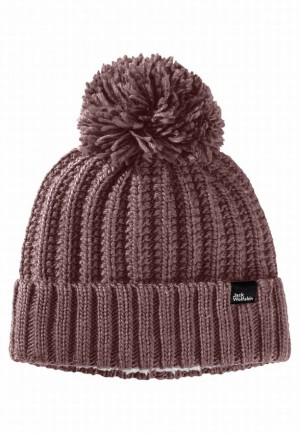 Jack Wolfskin Highloft Knit Muts Dames Rood | 88003860