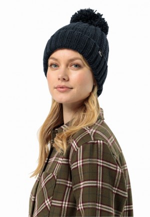 Jack Wolfskin Highloft Knit W Muts Heren Donkerblauw | 42624032