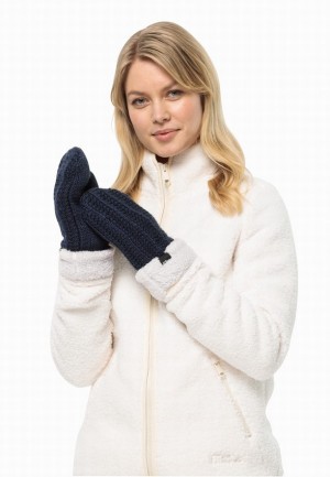 Jack Wolfskin Highloft Knit Wanten Dames Donkerblauw | 25758645