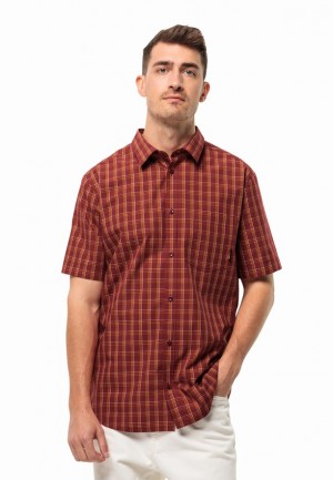Jack Wolfskin Hot Springs Overhemd Heren Rood | 43741224