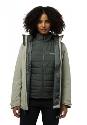 Jack Wolfskin Hunberg 3in1 Jassen Dames Grijs | 31494392