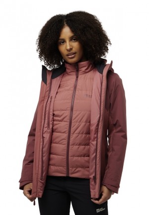 Jack Wolfskin Hunberg 3in1 Jassen Dames Rood | 20701900