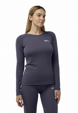 Jack Wolfskin Infinite Light Ls T-shirts Dames Donkerblauw | 31136966