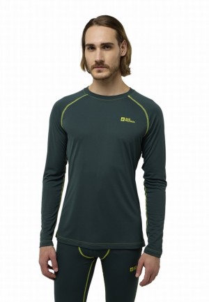 Jack Wolfskin Infinite Light Ls T-shirts Heren Groen | 19719989