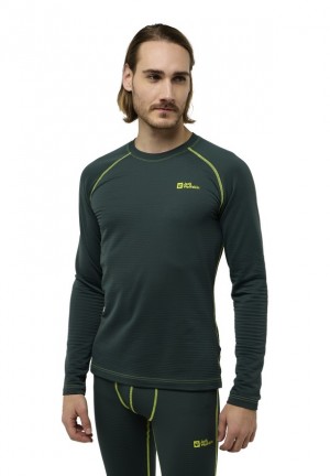 Jack Wolfskin Infinite Warm Ls T-shirts Heren Groen | 26057580