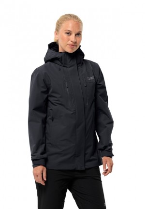 Jack Wolfskin Jasper 2l Regenjassen Dames Zwart | 37420318